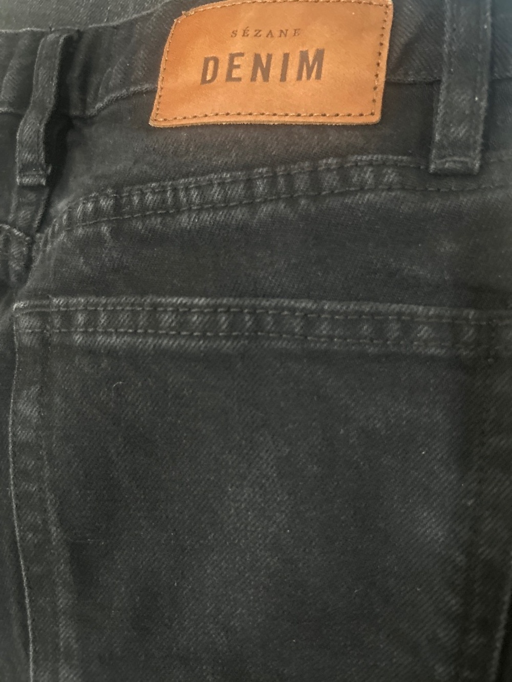 Sézane Denim Le Brut Sexy Jeans Black Size 26 Style S22IPAN004N Organic Cotton - Picture 15 of 16